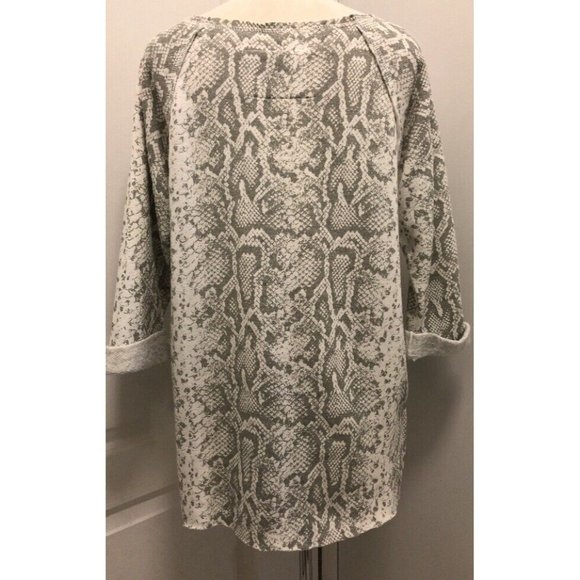 7 FOR ALL MANKIND Womens Pullover Sweatshirt Shirt Top Gray White Sparkle Size M - Picture 5 of 9